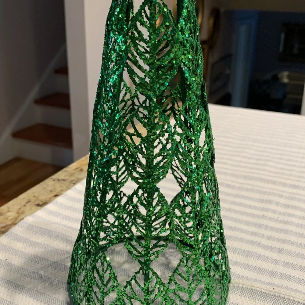 Vintage Green Metal Christmas Tree
